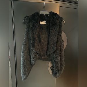 Yves Salomon Black Fur Vest